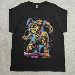 Attack On Titan Anime Double Sided Modern Boot Mens T-Shirt‎ Size L